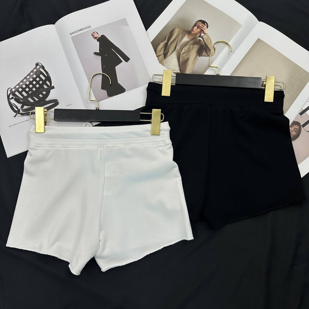 Chrome Hearts 克罗心 Mattyboy联名款 马蹄印花松紧腰短裤 裤子 休闲裤 运动裤 夏季 女款 黑色 白色 A2