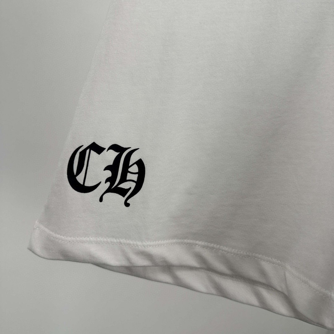 Chrome Hearts 克罗心 中古爱心V领短袖 T恤 夏季 女款 白色 A2