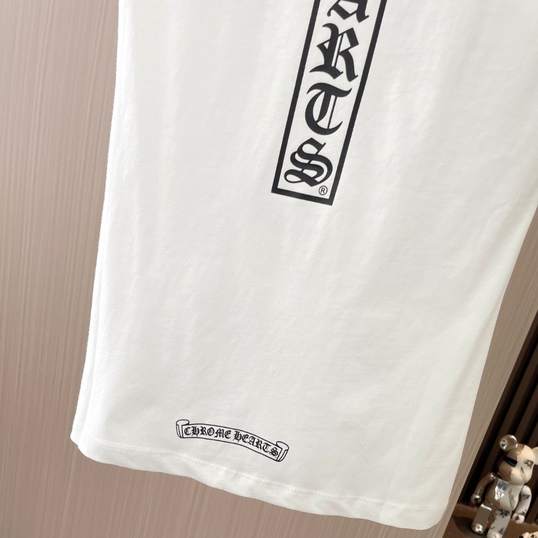 Chrome Hearts 克罗心 马蹄梵文T型印花V领短袖 T恤 夏季 女款 黑色 白色 A2