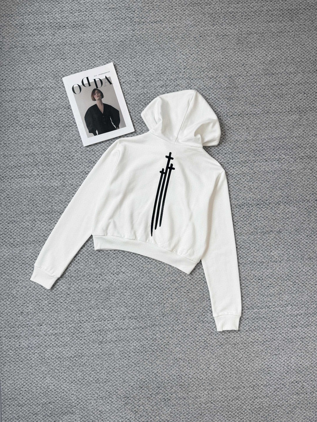 Chrome Hearts 克罗心 梵文印花拉链连帽卫衣 短款 外套 女款 白色 B0