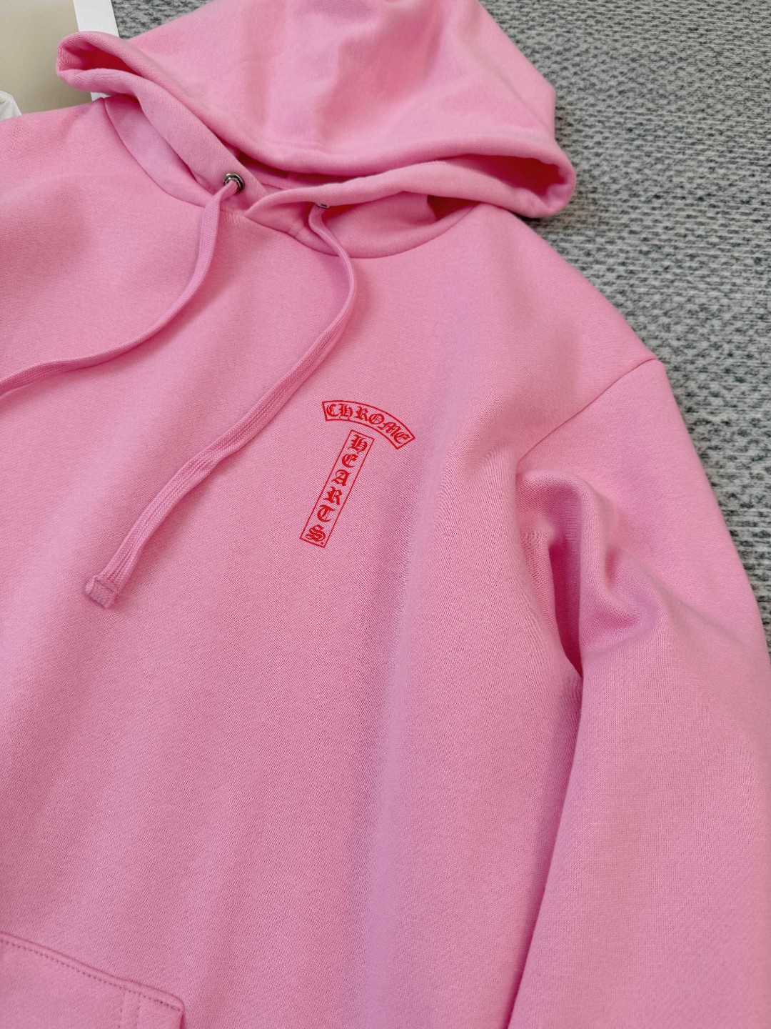 Chrome Hearts 克罗心 梵文印花抓绒连帽卫衣 外套 粉色 B0