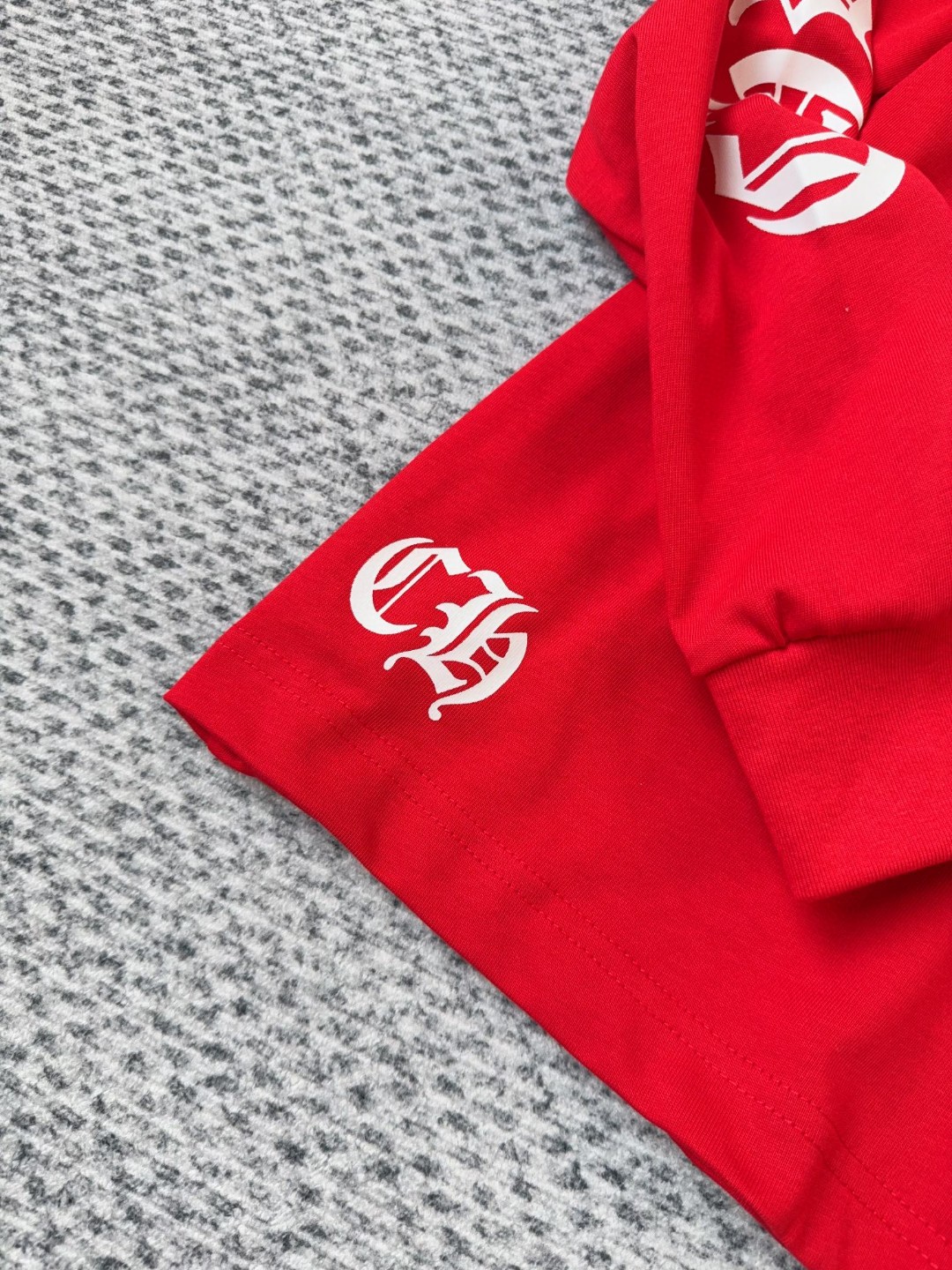 Chrome Hearts 克罗心 新年经典马蹄卷轴长袖T恤 打底衫 红色 A5