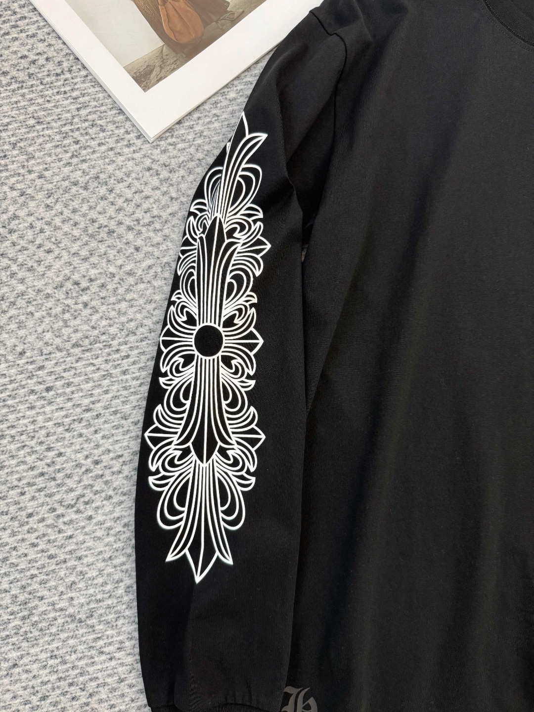 Chrome Hearts 克罗心 克罗心鸾花长袖T恤 打底衫 女款 白色 黑色 A5