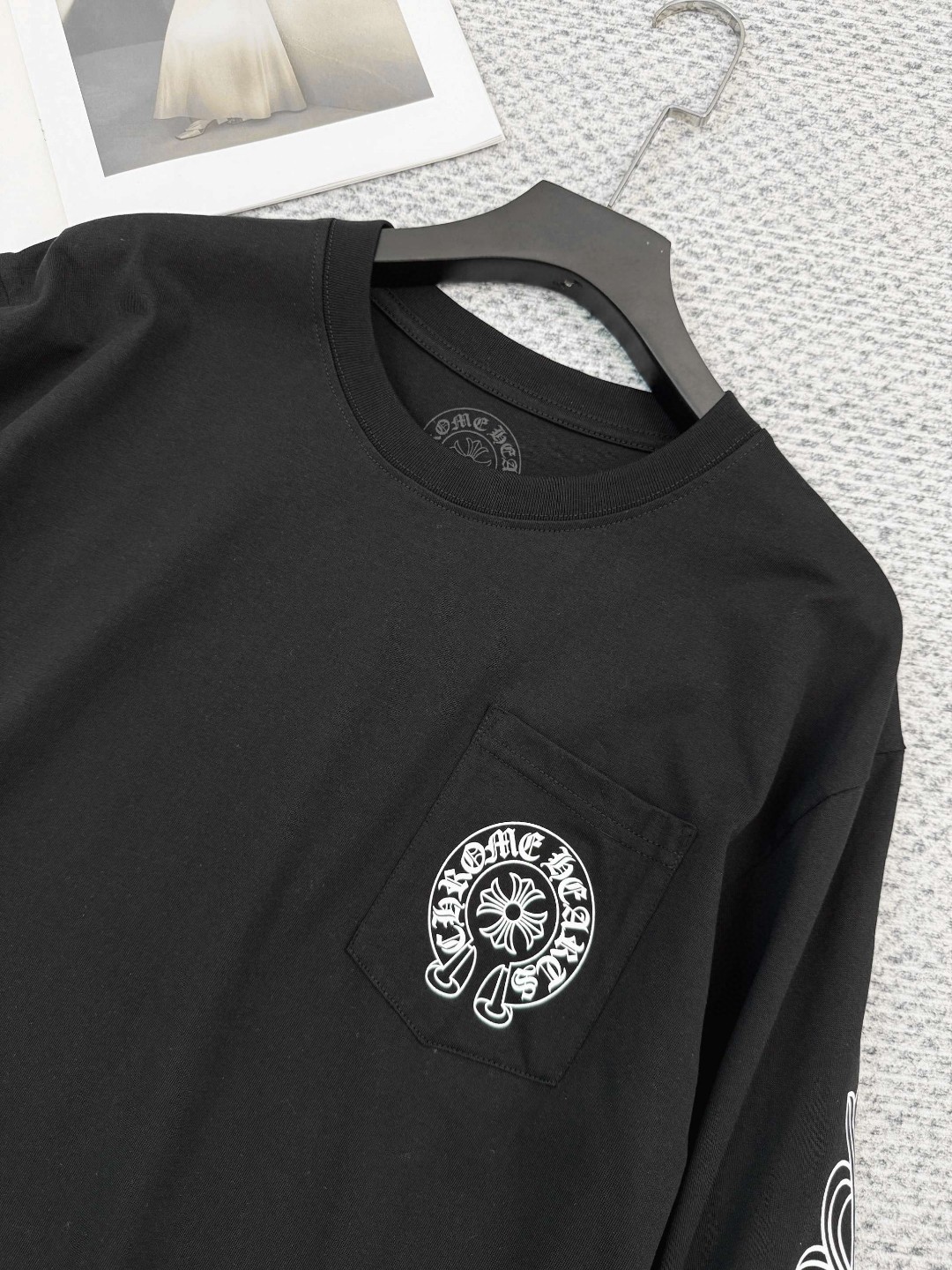 Chrome Hearts 克罗心 克罗心鸾花长袖T恤 打底衫 女款 白色 黑色 A5