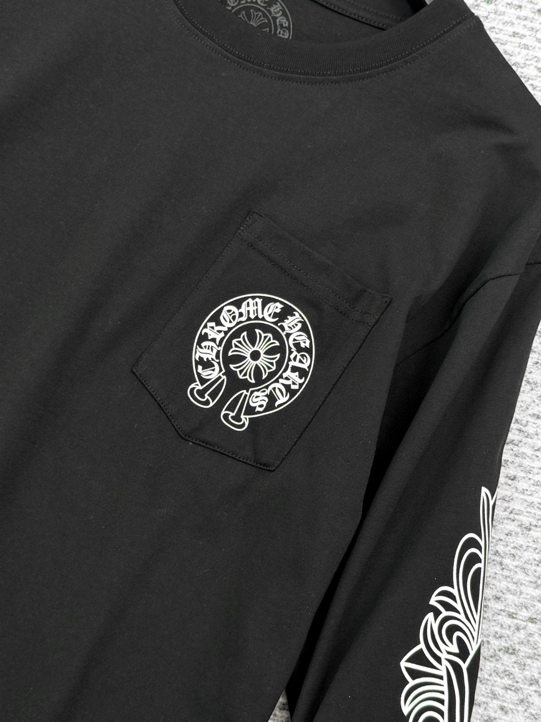 Chrome Hearts 克罗心 克罗心鸾花长袖T恤 打底衫 女款 白色 黑色 A5