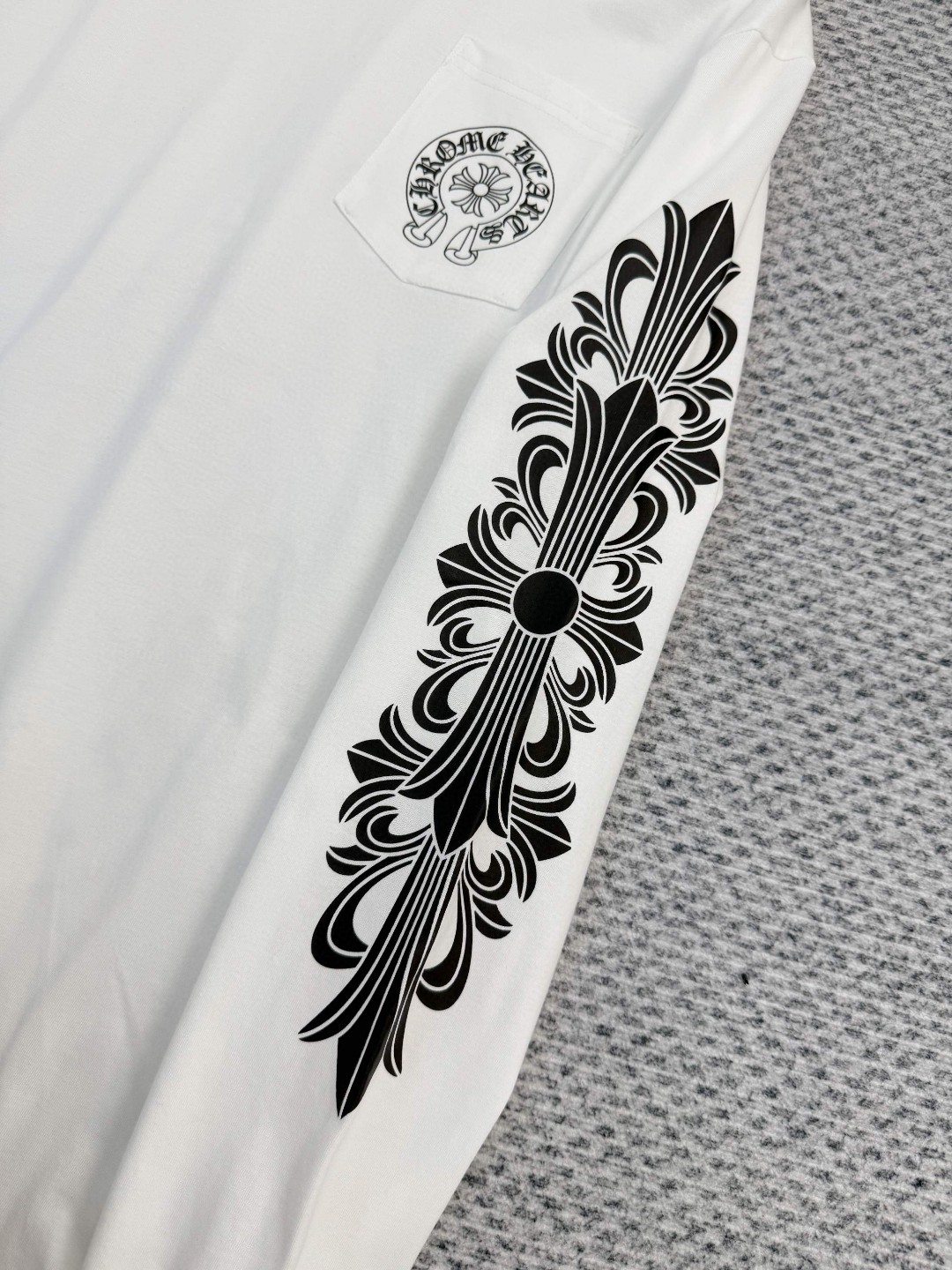 Chrome Hearts 克罗心 克罗心鸾花长袖T恤 打底衫 女款 白色 黑色 A5