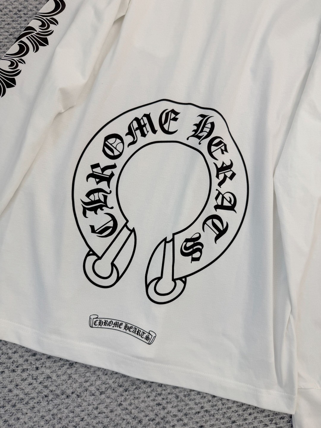 Chrome Hearts 克罗心 克罗心鸾花长袖T恤 打底衫 女款 白色 黑色 A5