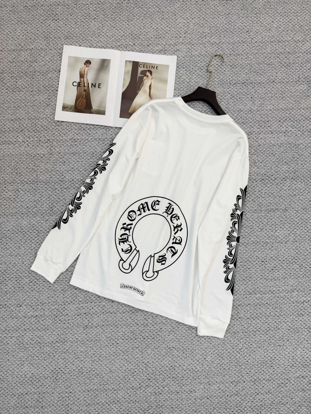 Chrome Hearts 克罗心 克罗心鸾花长袖T恤 打底衫 女款 白色 黑色 A5