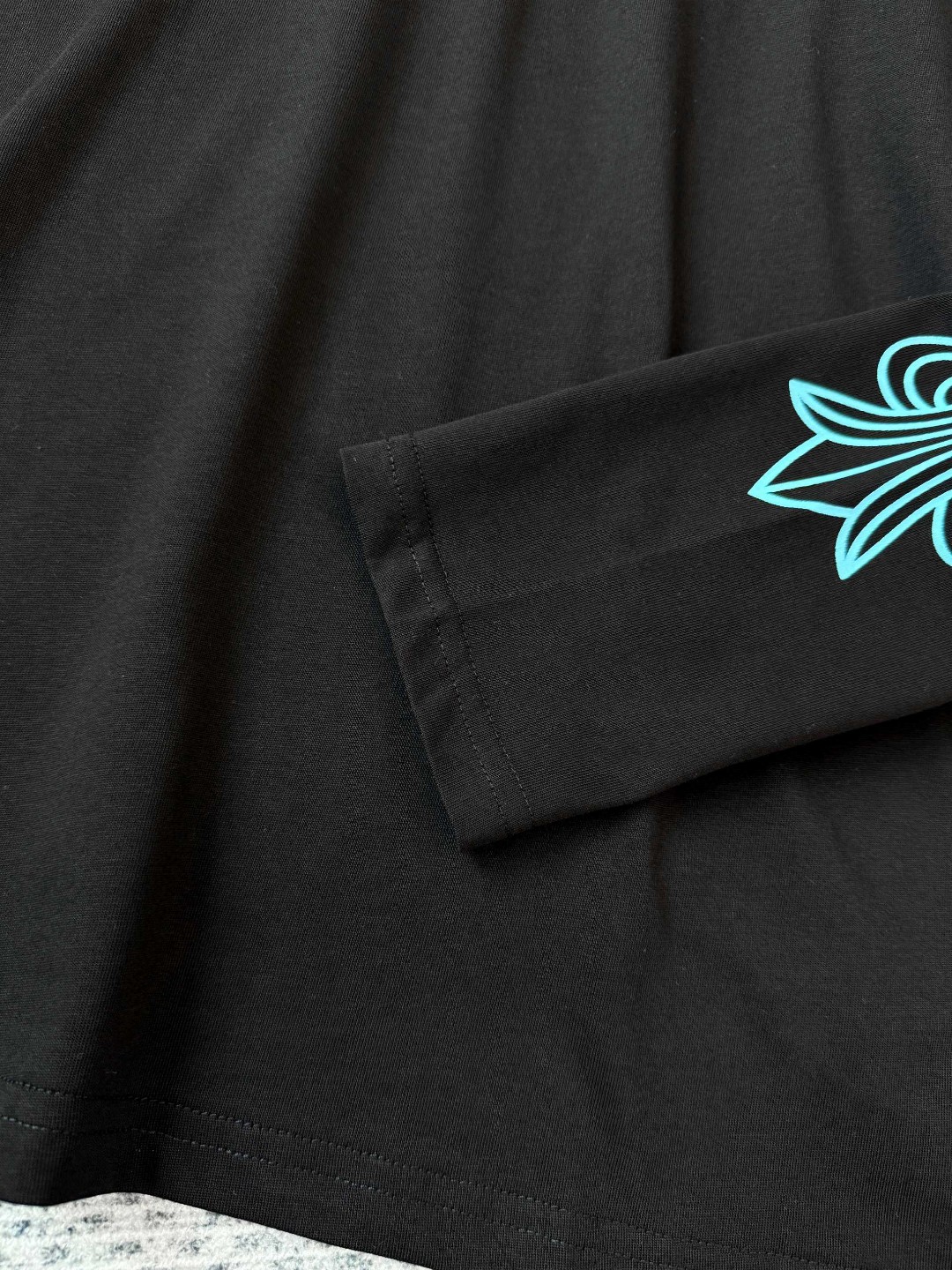 Chrome Hearts 克罗心 蓝色马蹄印花长袖T恤 打底衫 女款 黑色 A5