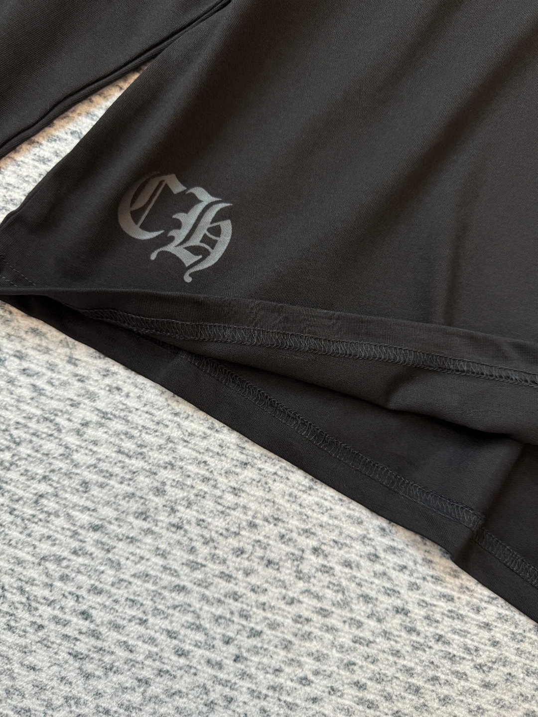 Chrome Hearts 克罗心 蓝色马蹄印花长袖T恤 打底衫 女款 黑色 A5