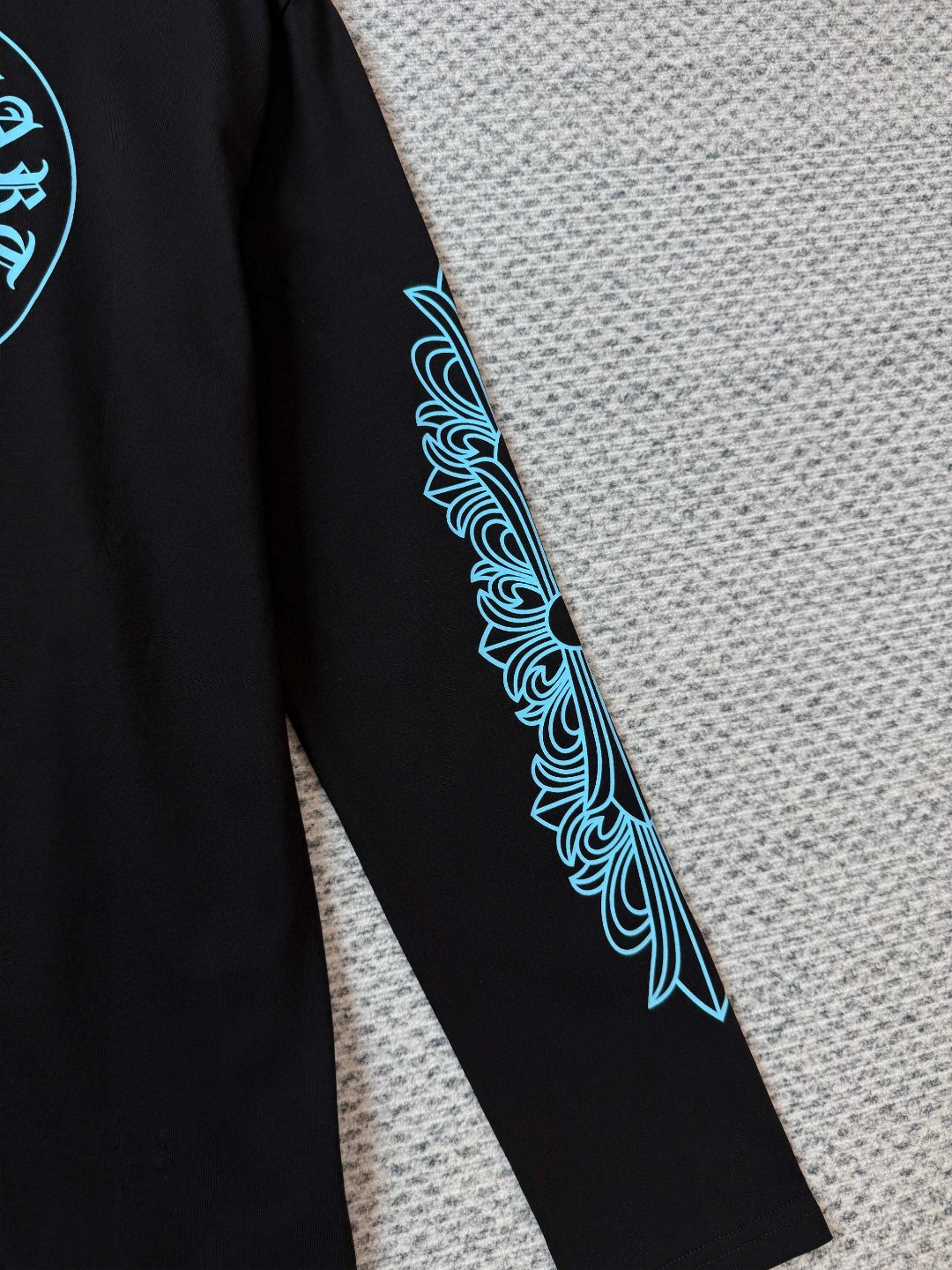 Chrome Hearts 克罗心 蓝色马蹄印花长袖T恤 打底衫 女款 黑色 A5