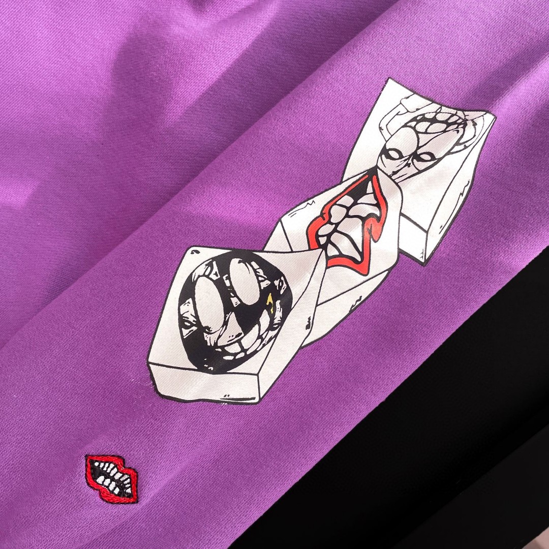 Chrome Hearts 克罗心 图案印花圆领卫衣 外套 女款 紫色 B0