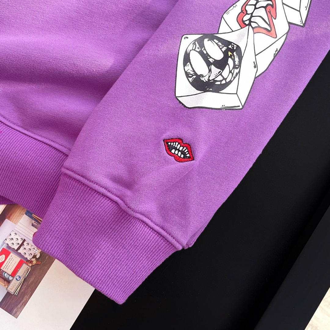 Chrome Hearts 克罗心 图案印花圆领卫衣 外套 女款 紫色 B0