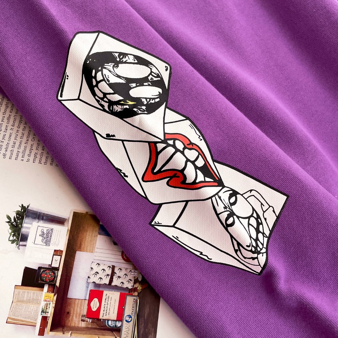 Chrome Hearts 克罗心 图案印花圆领卫衣 外套 女款 紫色 B0