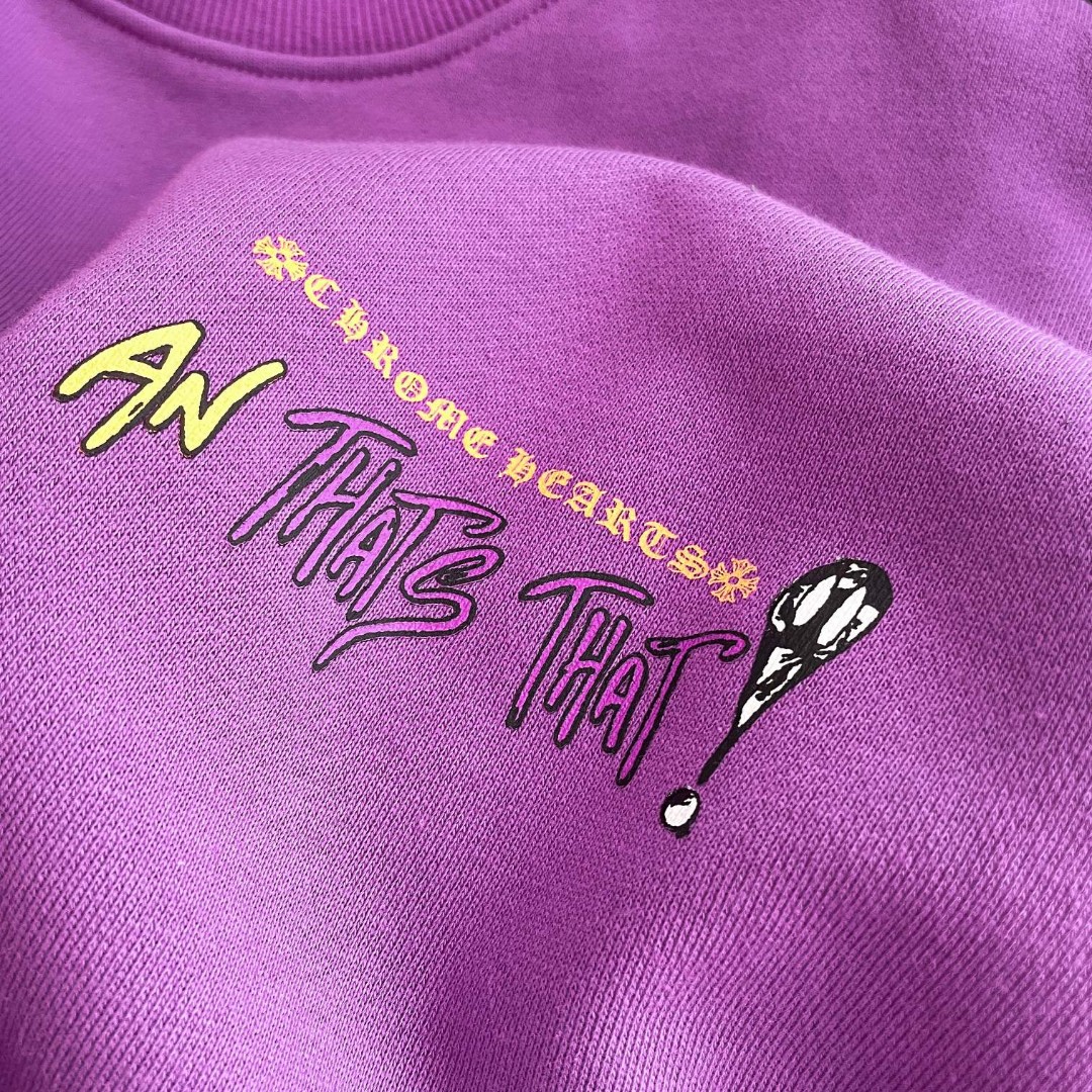 Chrome Hearts 克罗心 图案印花圆领卫衣 外套 女款 紫色 B0