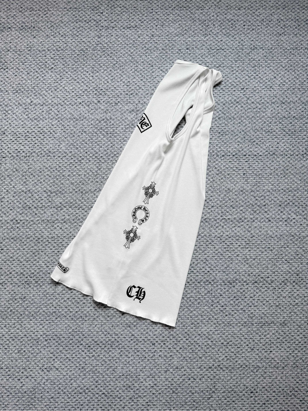 Chrome Hearts 克罗心 后背T型梵文印花背心连衣裙 女款 白色 A2