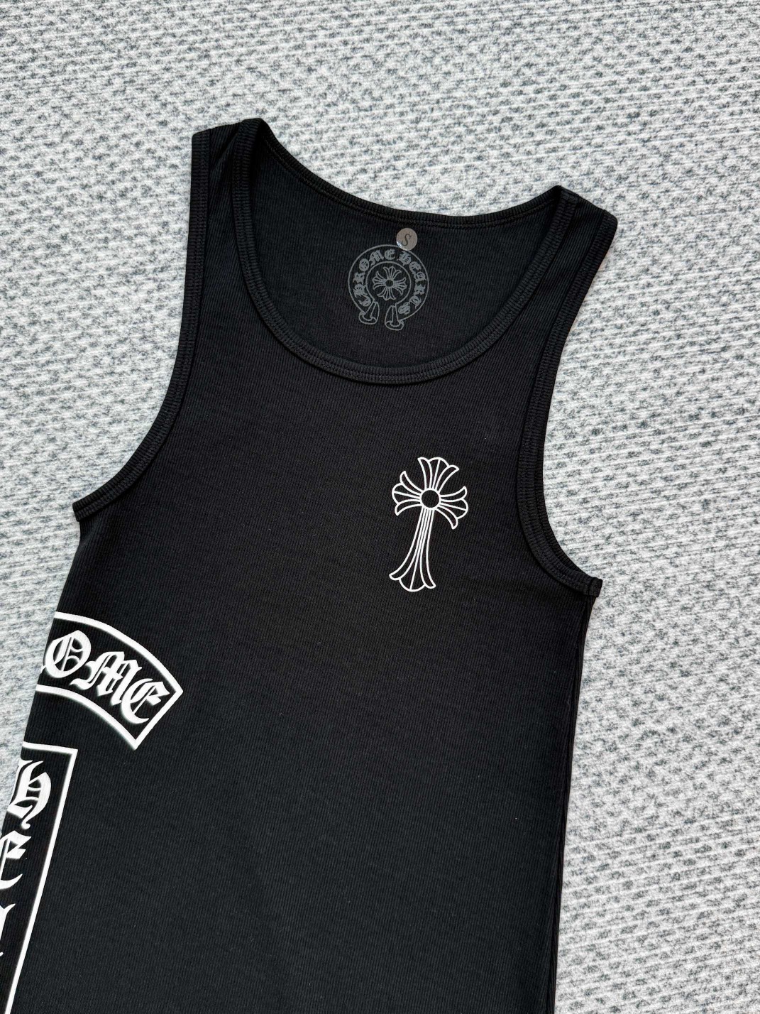 Chrome Hearts 克罗心 十字架T型梵文印花背心连衣裙 女款 黑色 A2