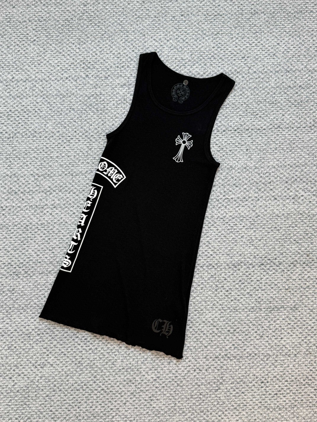 Chrome Hearts 克罗心 十字架T型梵文印花背心连衣裙 女款 黑色 A2