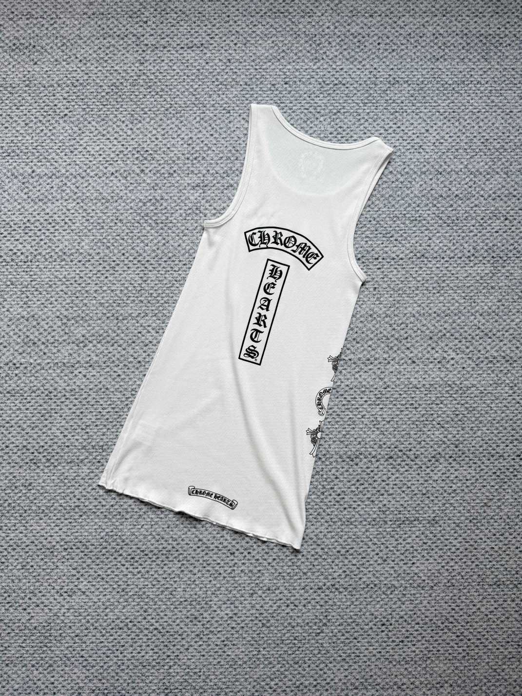 Chrome Hearts 克罗心 后背T型梵文印花背心连衣裙 女款 白色 A2