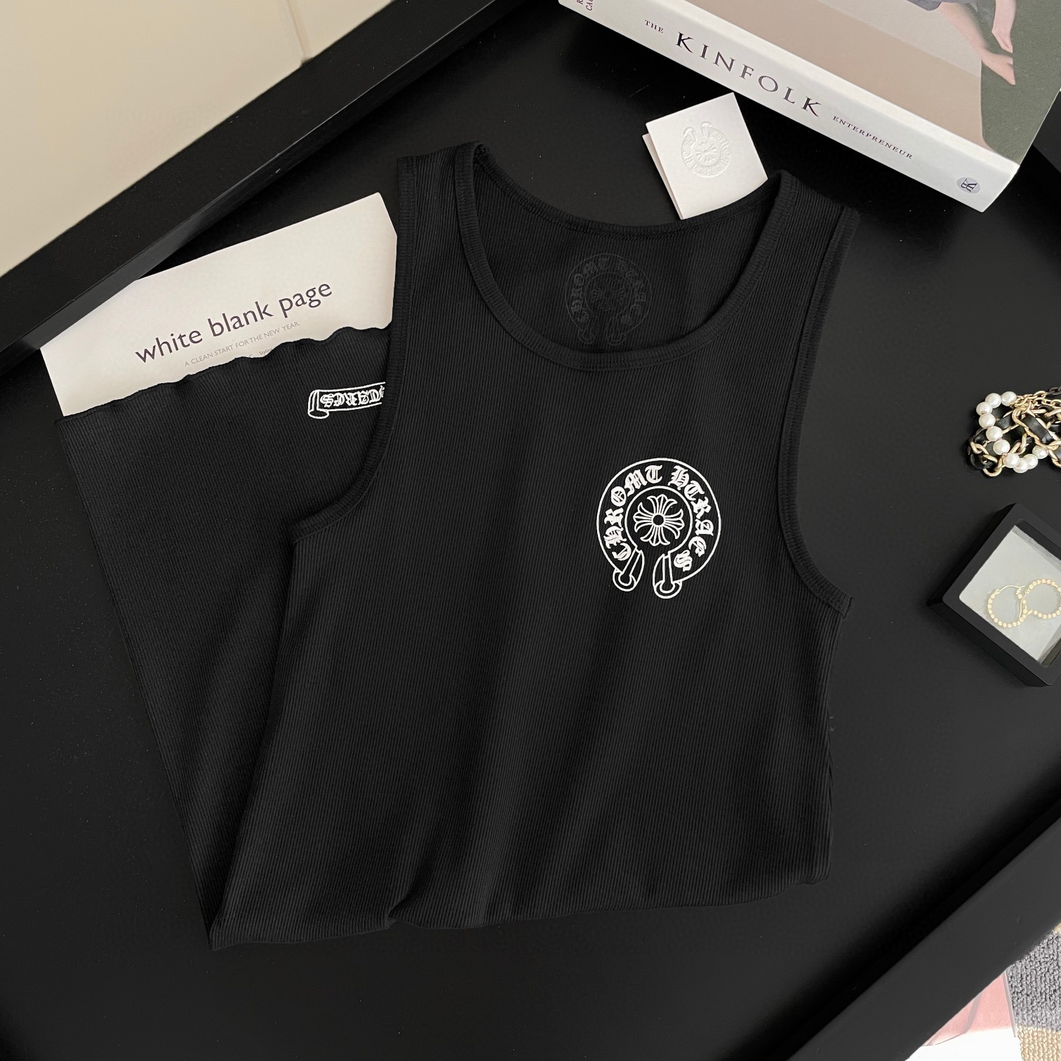 Chrome Hearts 克罗心 马蹄印花背心连衣裙 黑色 A2