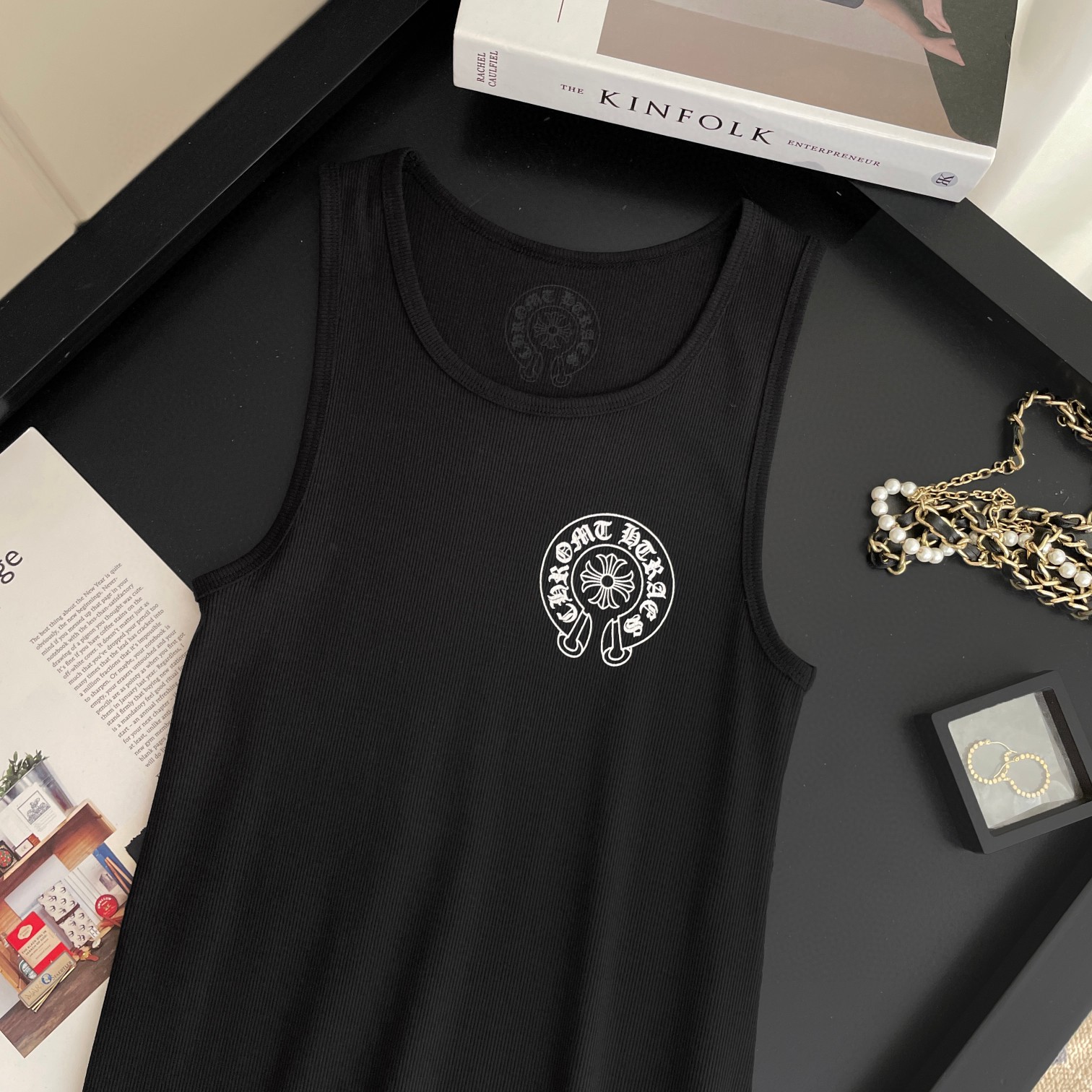 Chrome Hearts 克罗心 马蹄印花背心连衣裙 黑色 A2