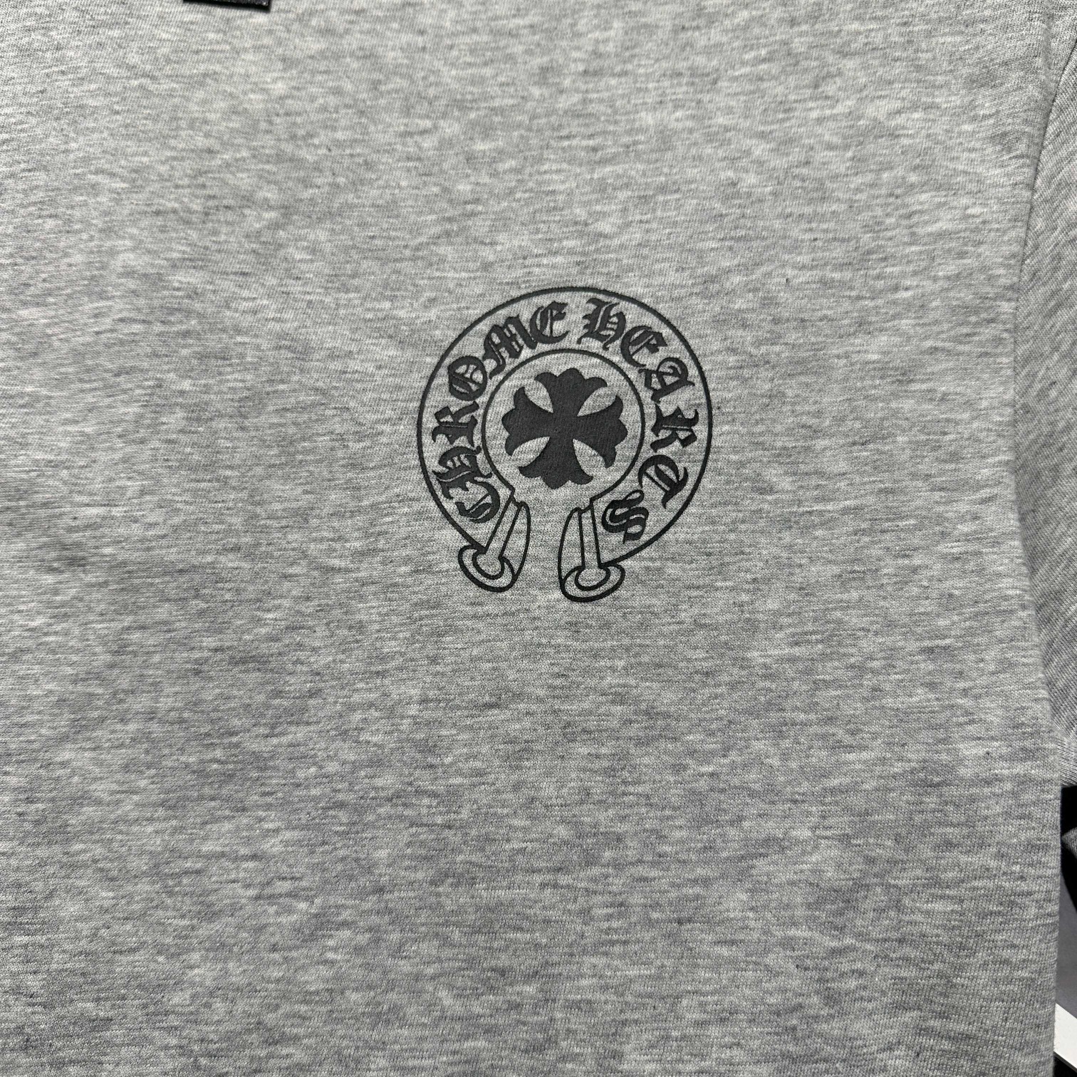 Chrome Hearts 克罗心 梵文字母圆领短袖 T恤 夏季 女款 灰色 A2
