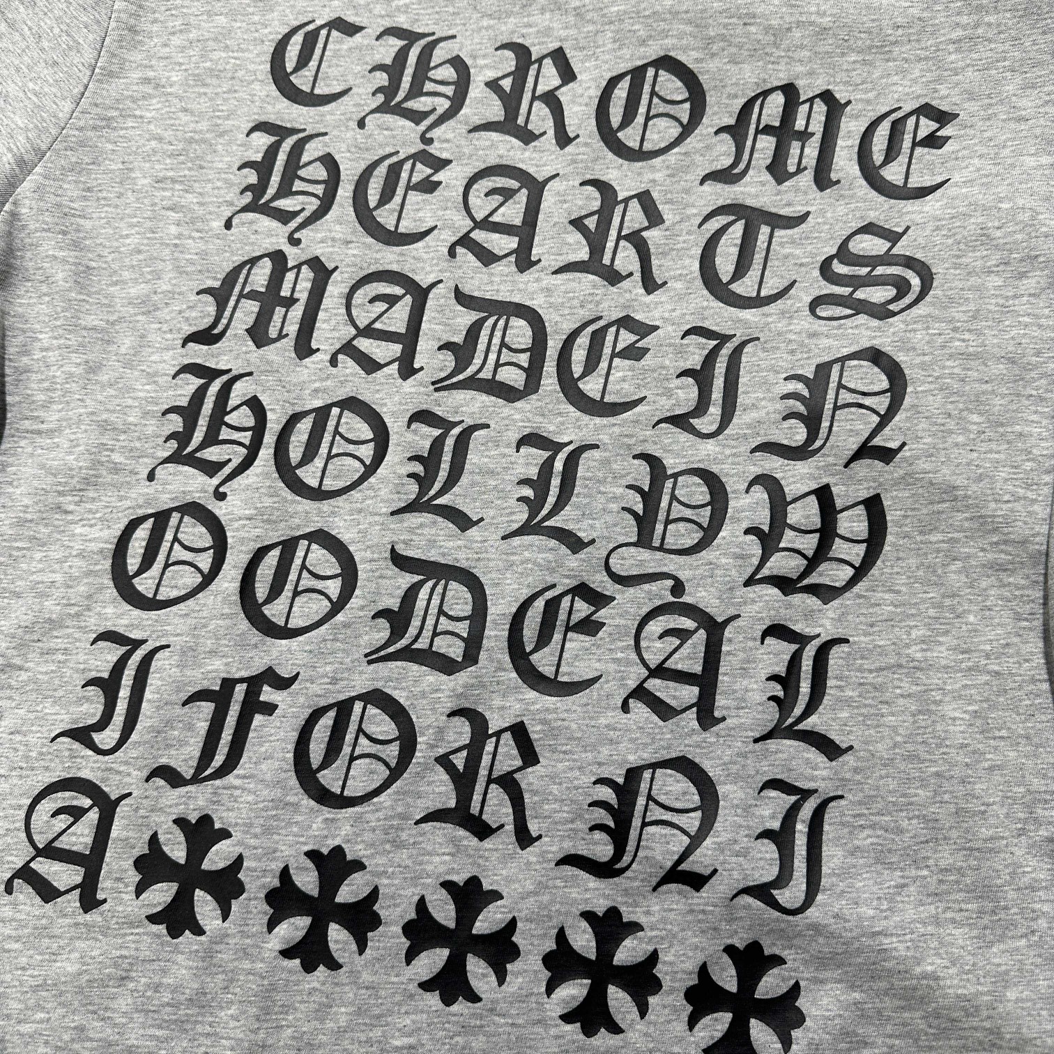 Chrome Hearts 克罗心 梵文字母圆领短袖 T恤 夏季 女款 灰色 A2