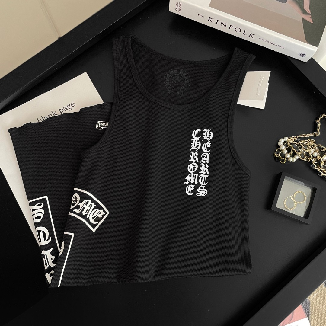 Chrome Hearts 克罗心 梵文印花背心连衣裙 女款 黑色 A2