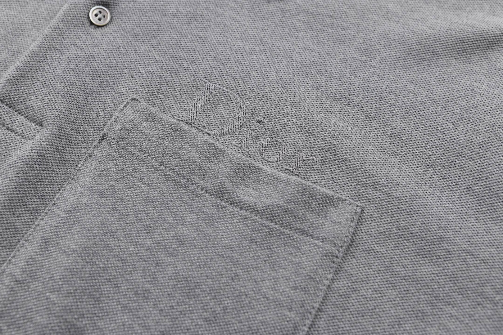 DIOR 迪奥 棉质珠地刺绣polo衫 T恤 短袖 夏季 白色 灰色 A2 683J820A3040-C080