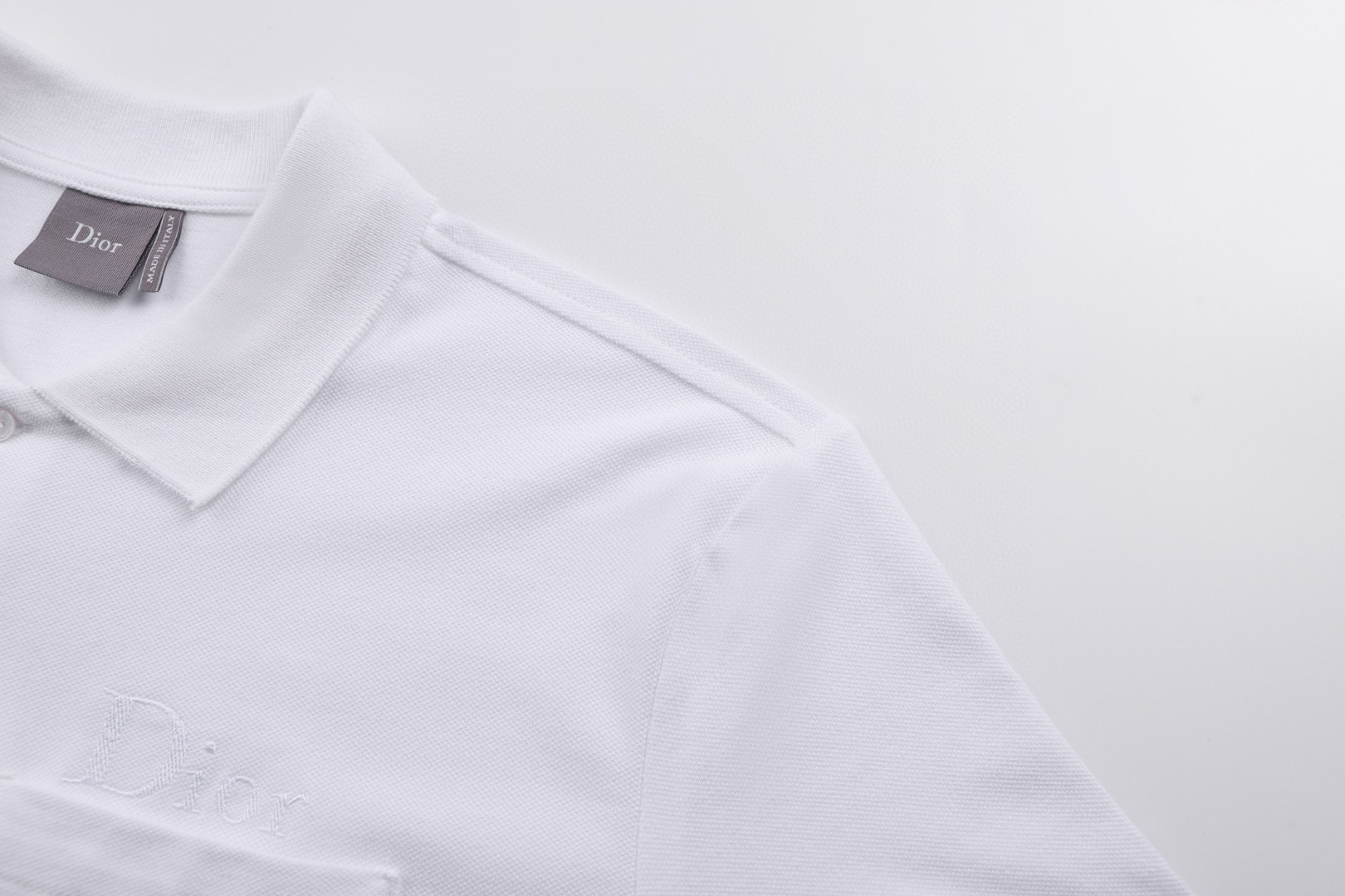 DIOR 迪奥 棉质珠地刺绣polo衫 T恤 短袖 夏季 白色 灰色 A2 683J820A3040-C080