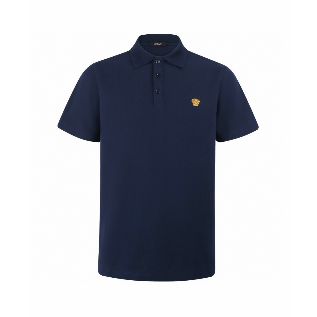 Versace 范思哲 标识刺绣Polo衫 短袖 T恤 夏款 白色 蓝色 黑色 A2 1013906-1A15694-1W000