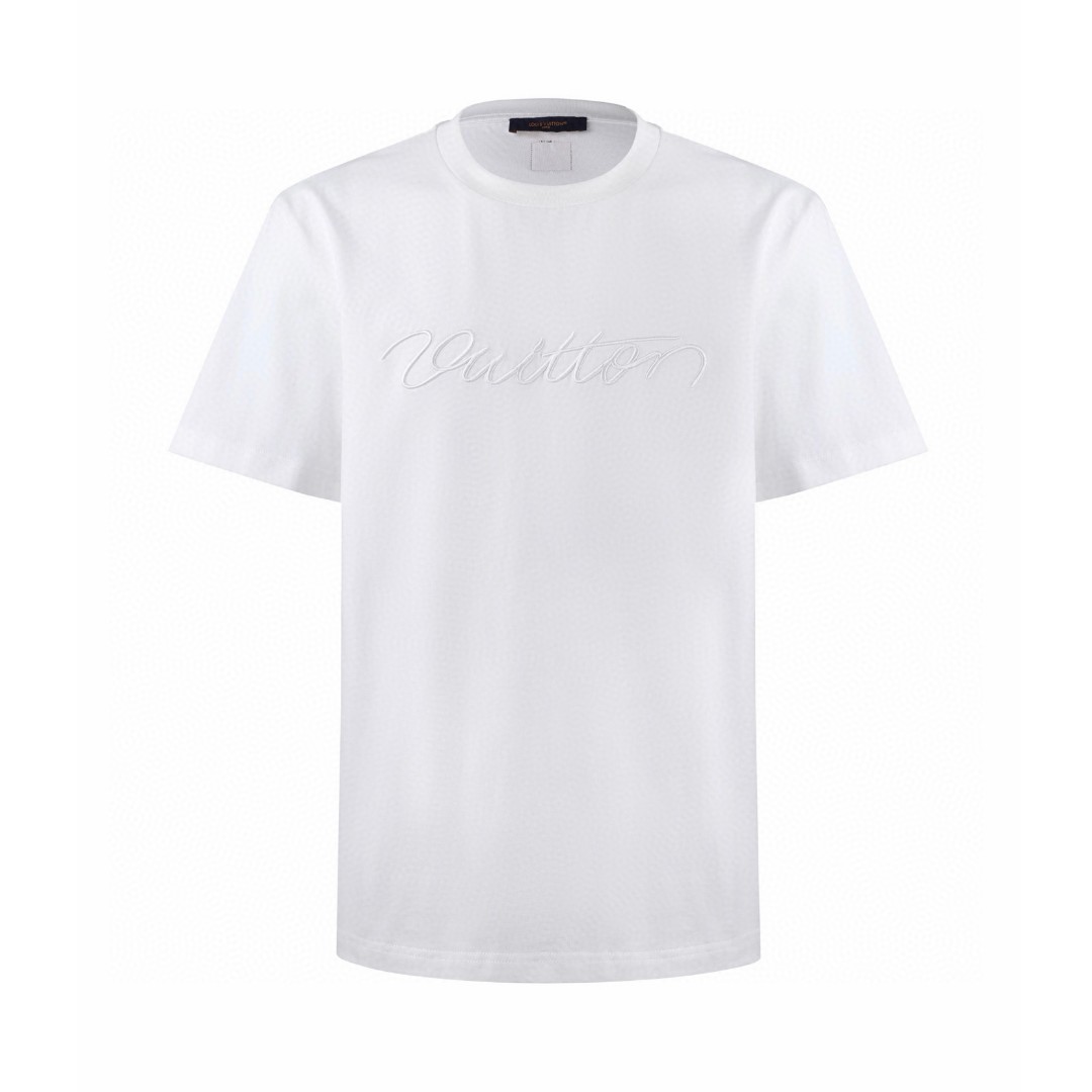 LOUIS VUITTON 路易威登 LV 立体刺绣T恤 短袖 白色 A0 1AJCSO