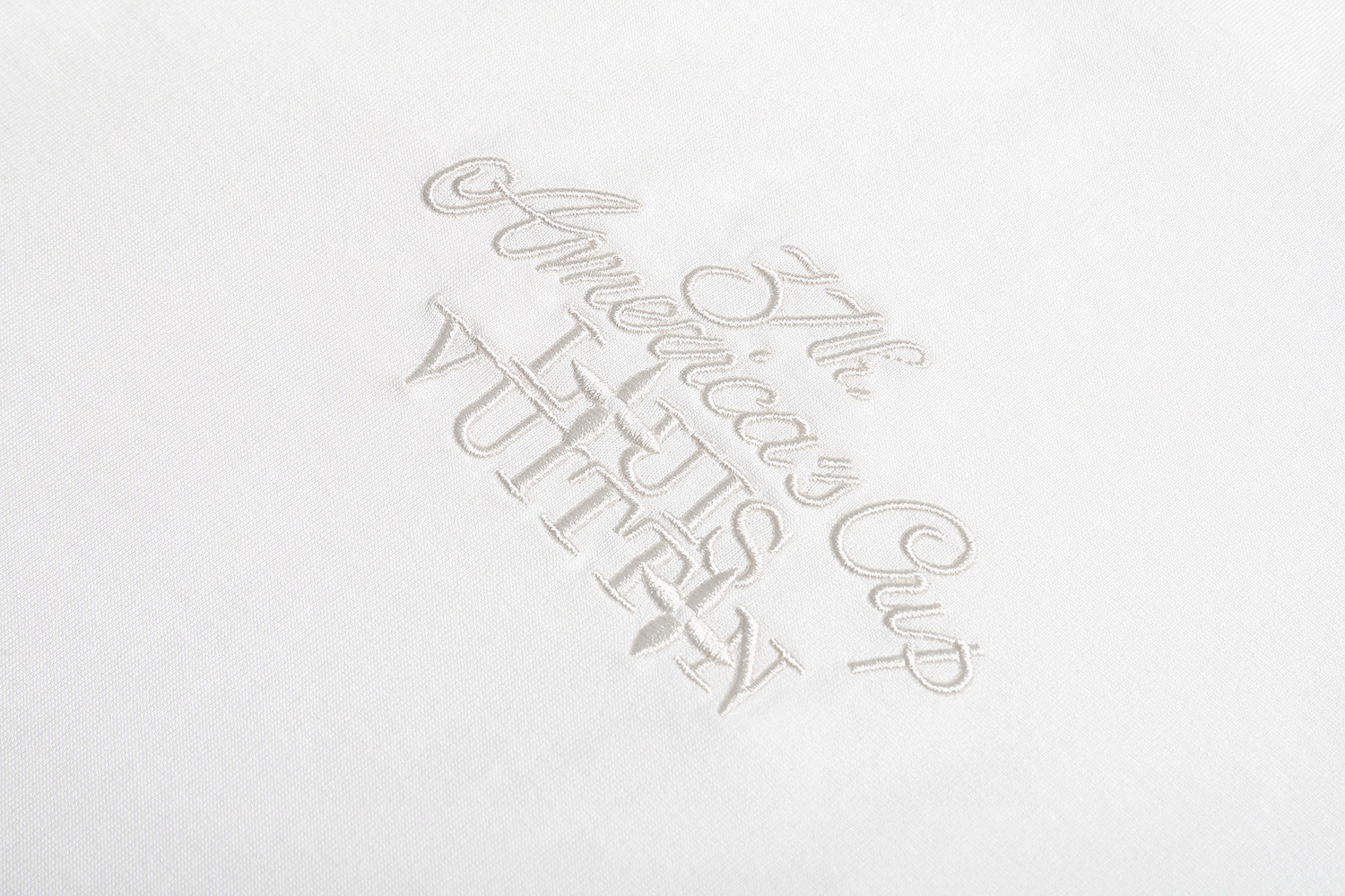 LOUIS VUITTON 路易威登 美洲杯浮雕压花圆领短袖 T恤 白色 A0 1AFVUX