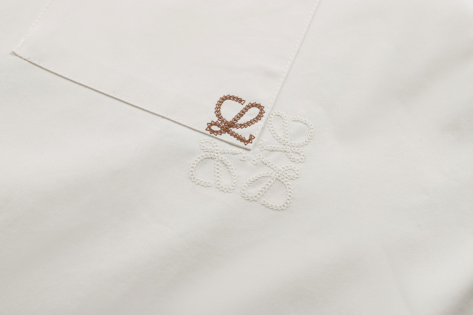 Loewe 罗意威 双色刺绣logo贴袋长袖衬衫 外套 B0 H526Y05XAN-2370