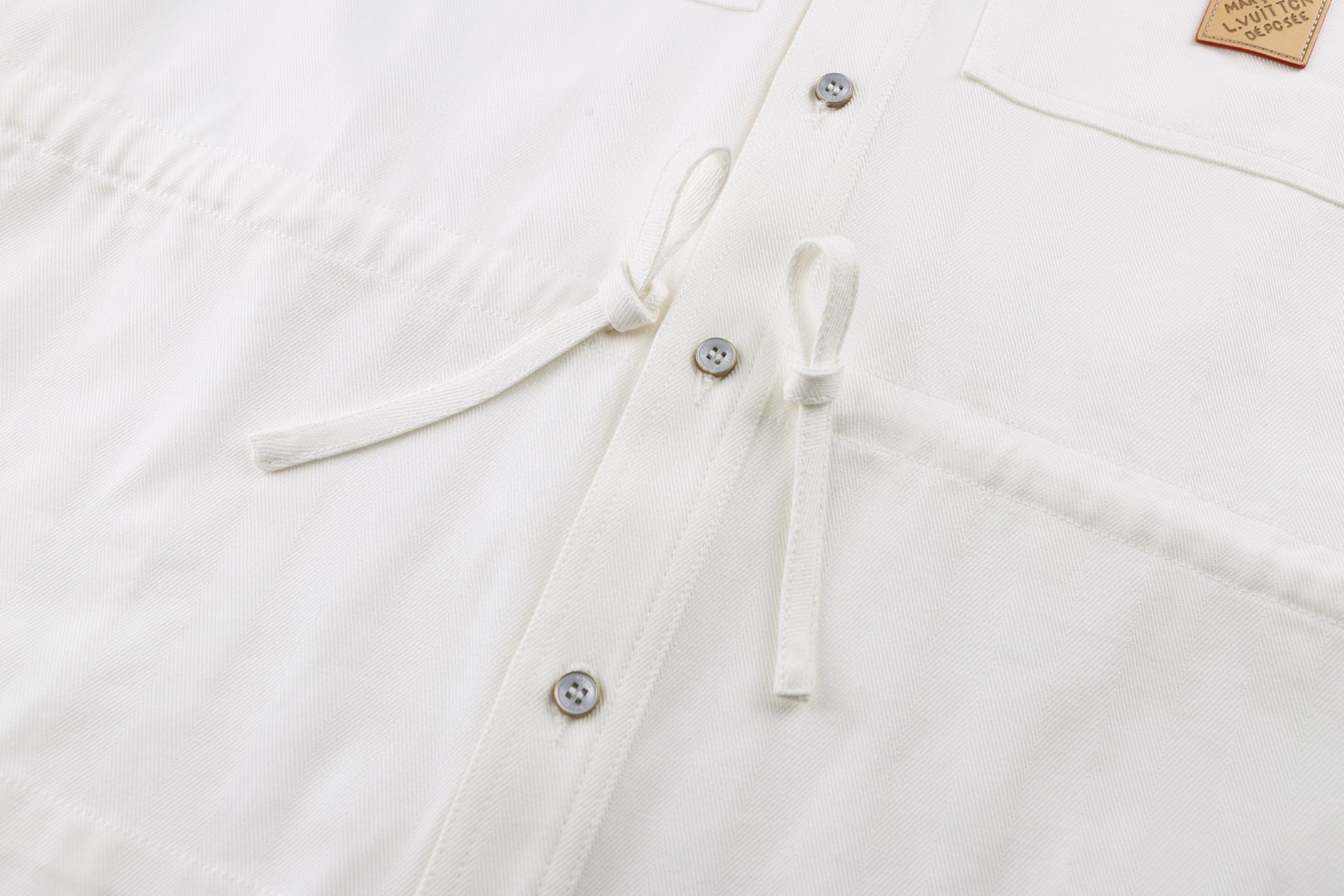 LOUIS VUITTON 路易威登 标识提花夹克式衬衫 外套 白色 B5 1AJUK5