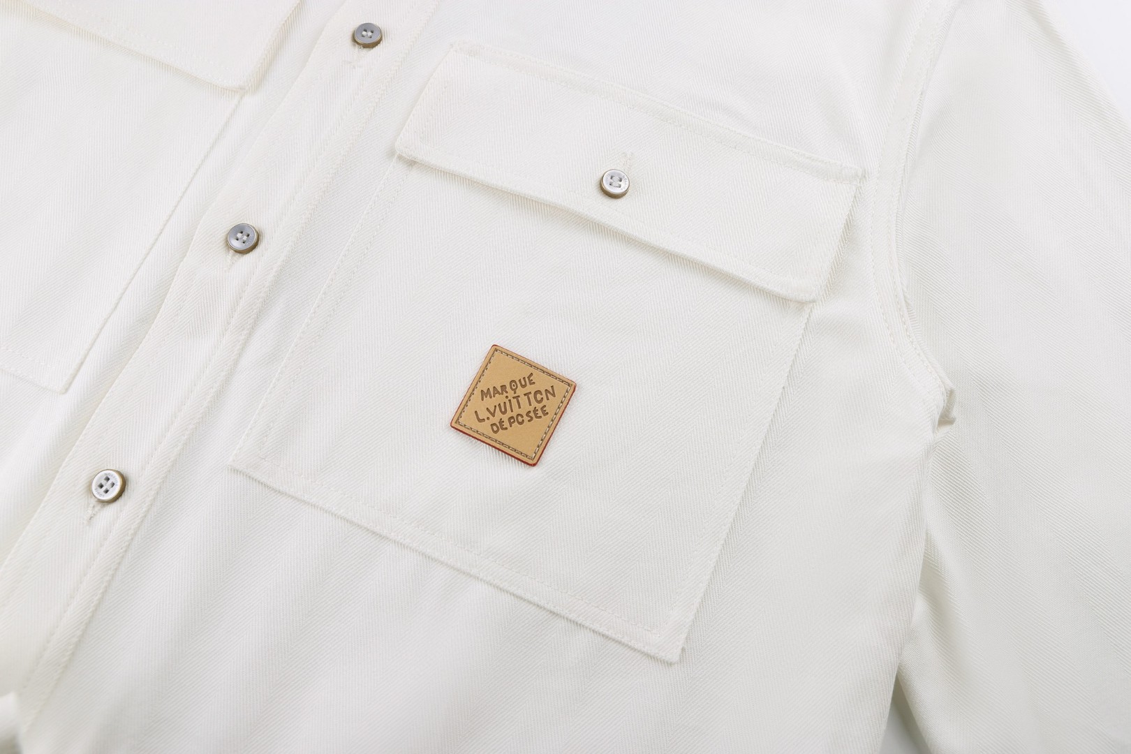 LOUIS VUITTON 路易威登 标识提花夹克式衬衫 外套 白色 B5 1AJUK5