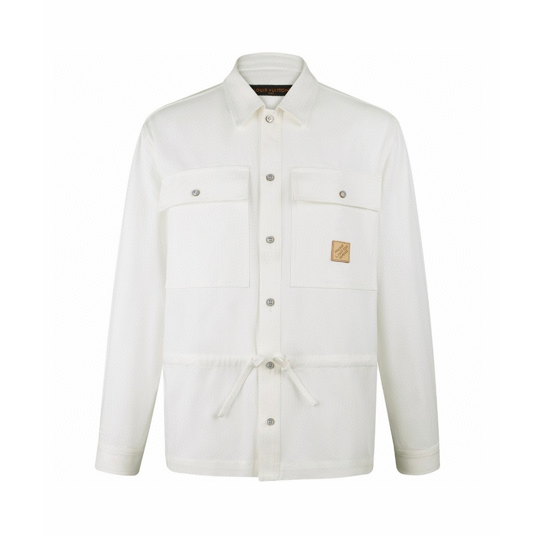 LOUIS VUITTON 路易威登 标识提花夹克式衬衫 外套 白色 B5 1AJUK5