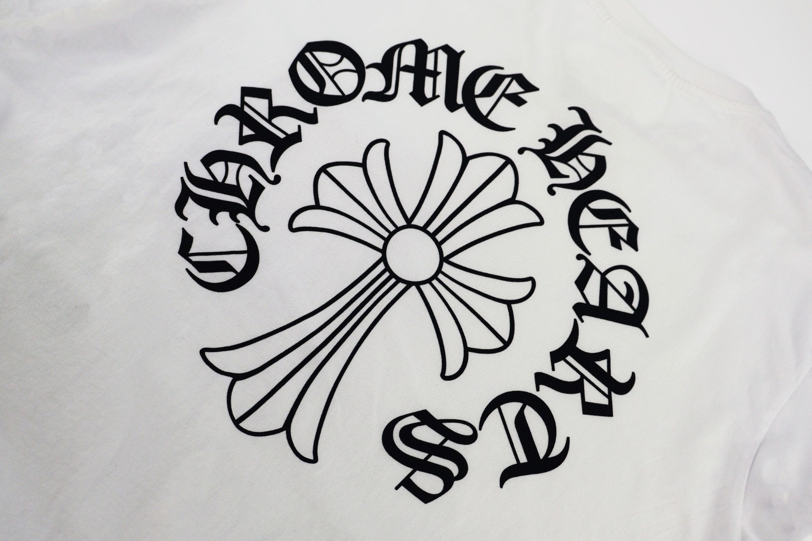 Chrome Hearts 克罗心 领口梵文十字架长袖T恤 卫衣 T恤 打底衫 套头 白色 黑色 A5