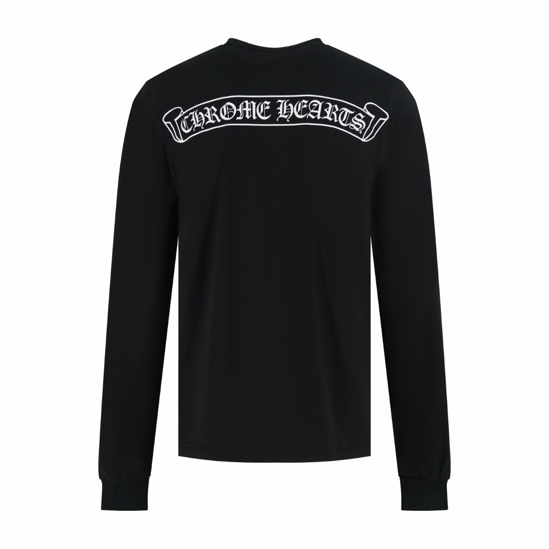 Chrome Hearts 克罗心 口袋马蹄长袖T恤 卫衣 T恤 打底衫 套头 白色 黑色 A5