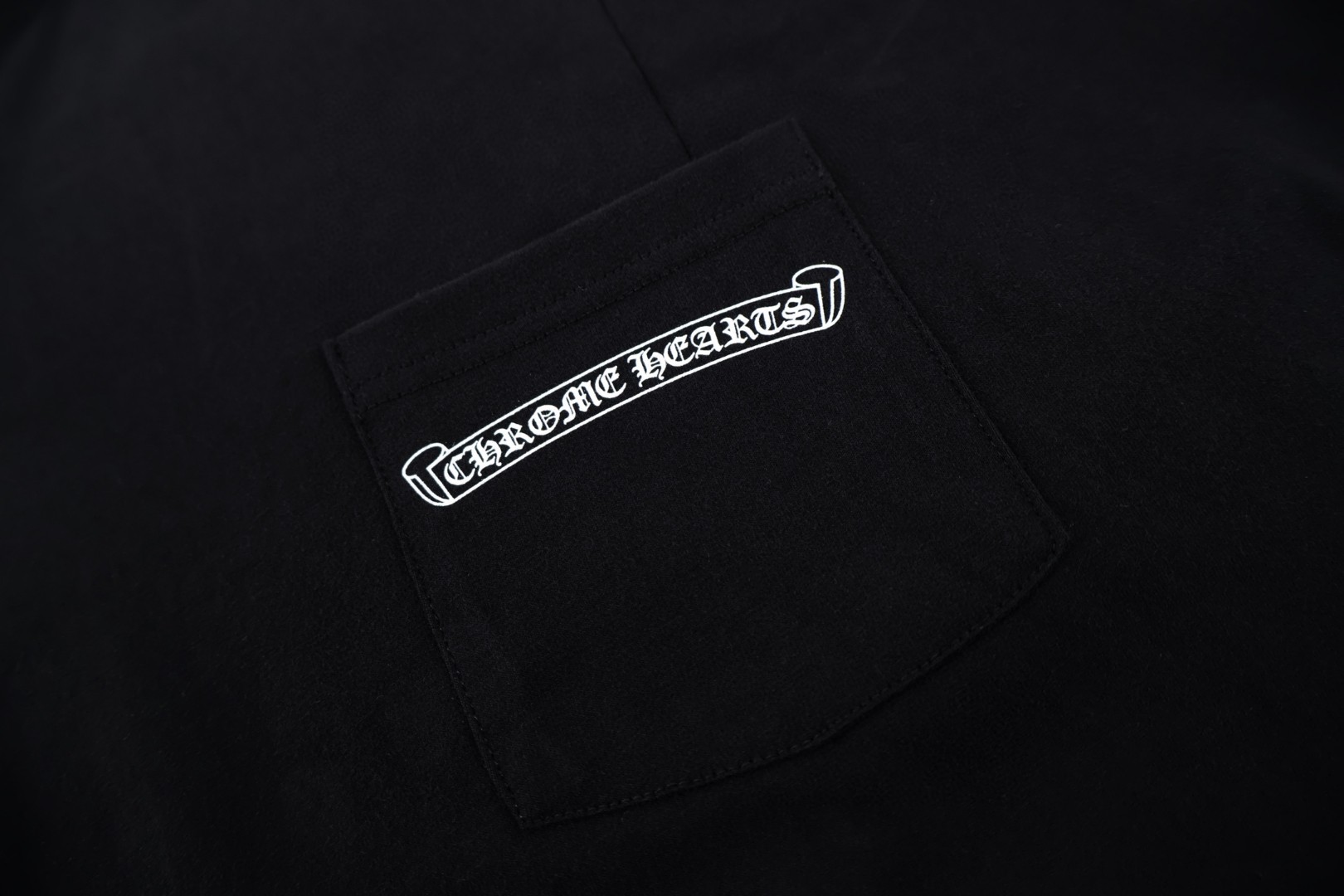 Chrome Hearts 克罗心 口袋卷轴长袖T恤 卫衣 T恤 打底衫 套头 黑色 A5