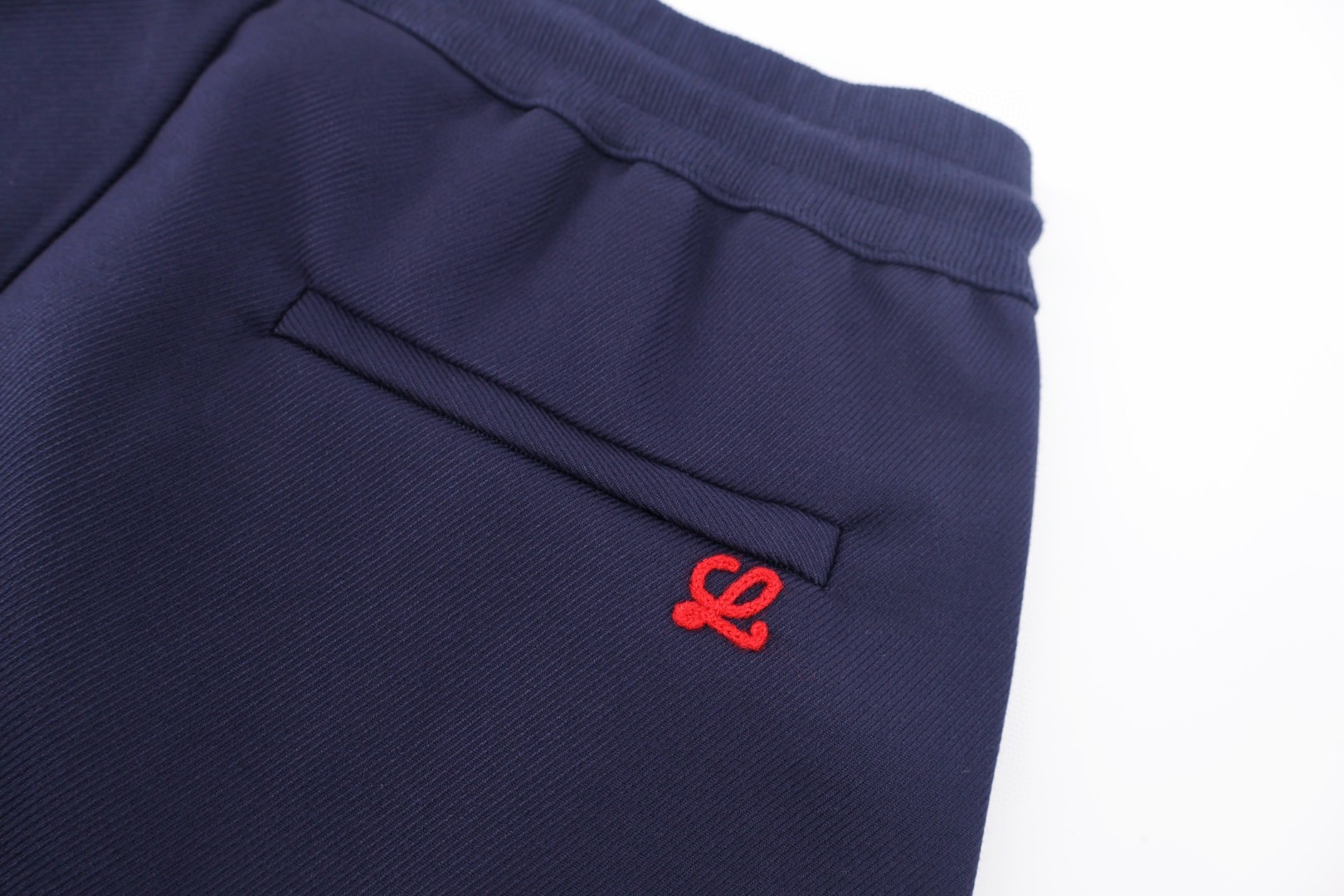 Loewe 罗意威 羊毛混纺松紧腰休闲裤 长裤 裤子 海军蓝 B5 H526Y04WII-5190