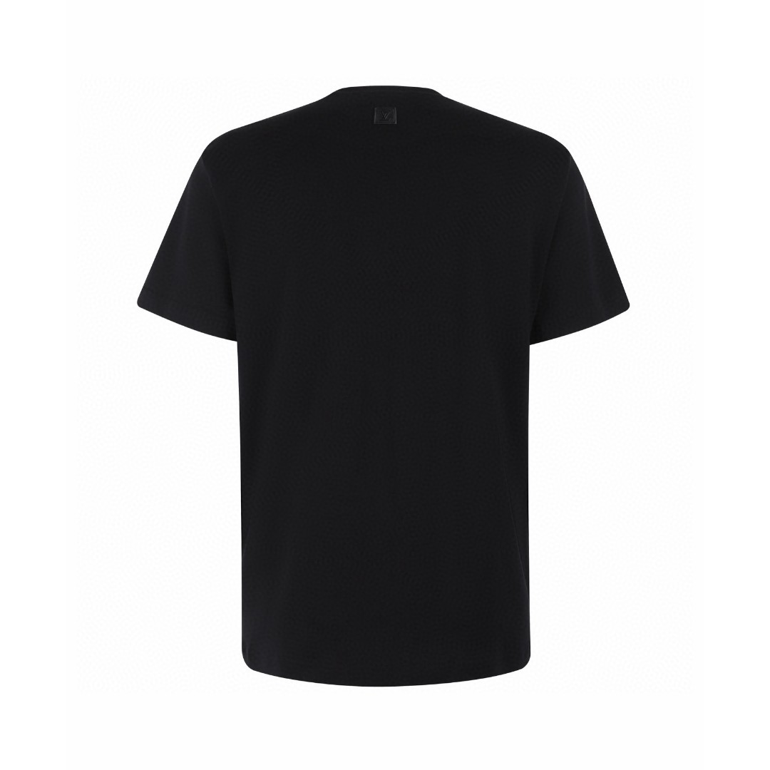 LOUIS VUITTON 路易威登 标识皮牌圆领短袖 T恤 白色 黑色 A0 1AIHSW