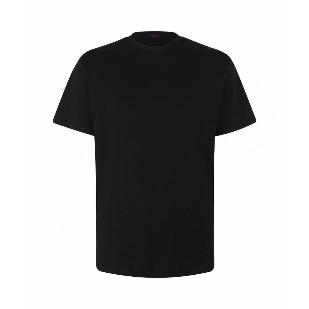 LOUIS VUITTON 路易威登 标识皮牌圆领短袖 T恤 白色 黑色 A0 1AIHSW
