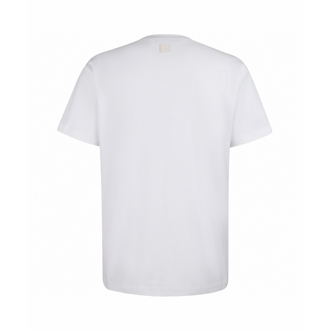 LOUIS VUITTON 路易威登 标识皮牌圆领短袖 T恤 白色 黑色 A0 1AIHSW