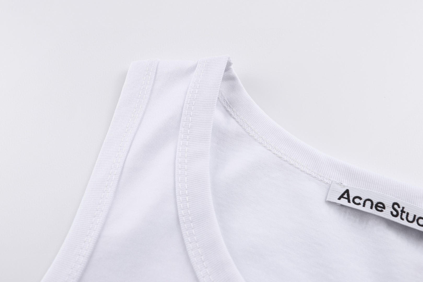 Acne Studios 字母印花徽标背心T恤 短袖 白色 A0 CL0451-100