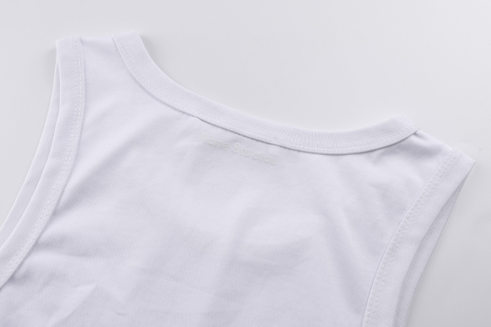 Acne Studios 字母印花徽标背心T恤 短袖 白色 A0 CL0451-100