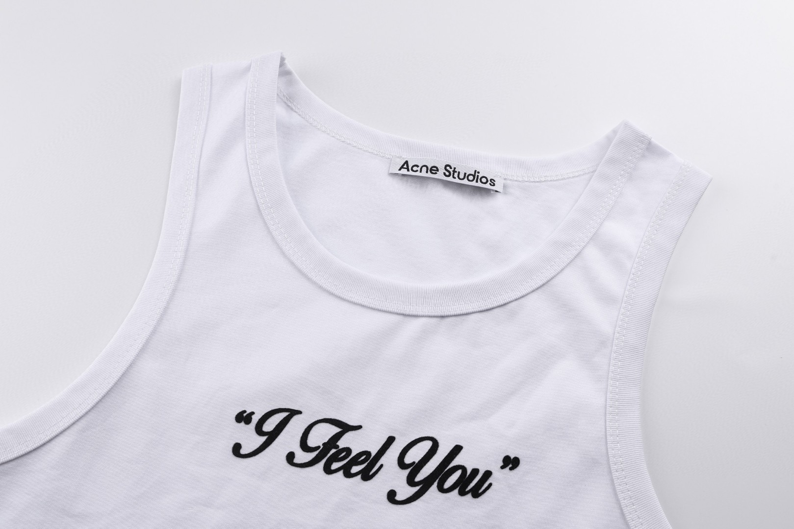 Acne Studios 字母印花徽标背心T恤 短袖 白色 A0 CL0451-100