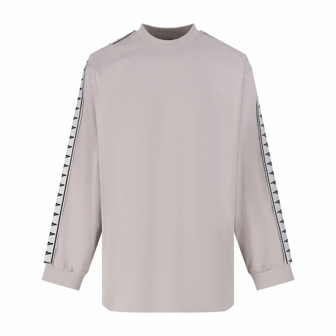 Balenciaga 巴黎世家 做旧串标织带长袖T恤 打底衫 A5 