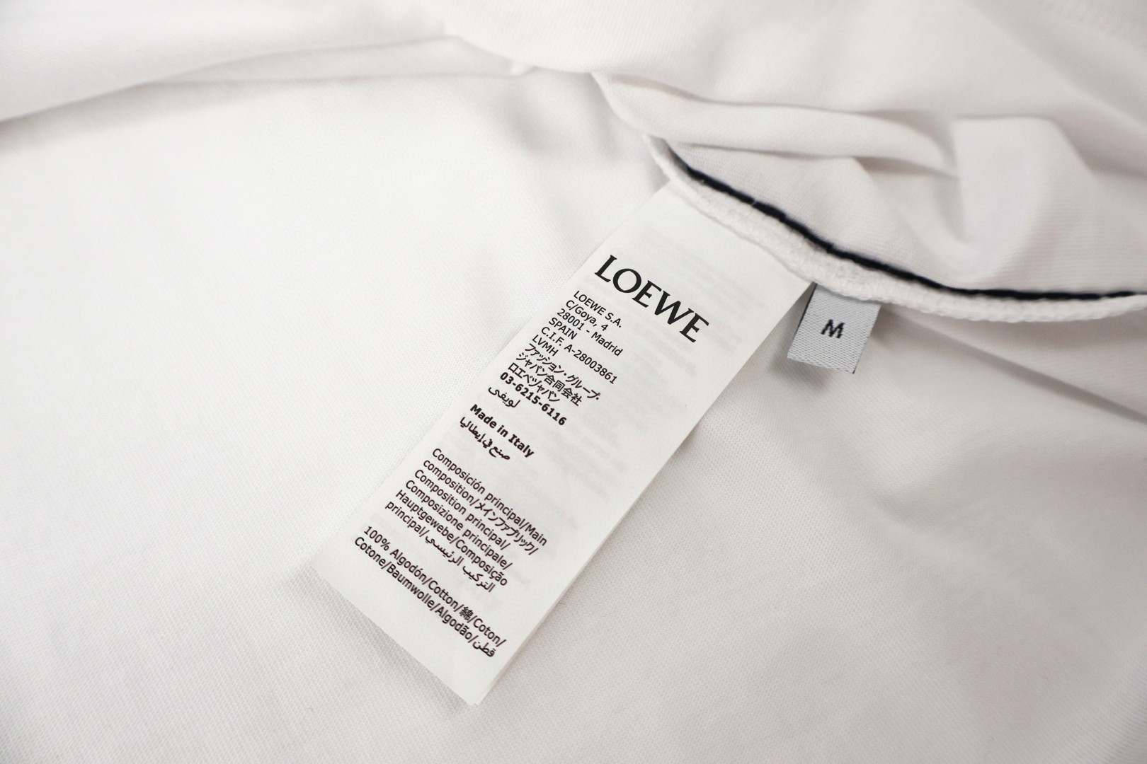 Loewe 罗意威 草写字母刺绣圆领短袖 T恤 女款 白色 A0 S359Y22XAC-2100