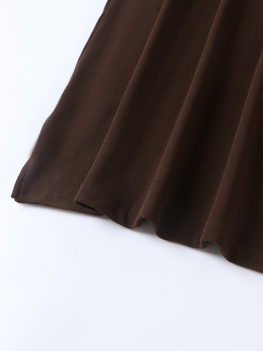 MIU MIU 经典刺绣徽标假两件Polo衫 短袖 T恤 夏季 棕色 A5 MJN535-17P8-F04NH-S-OOO